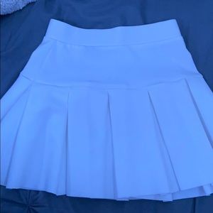 White tennis skirt